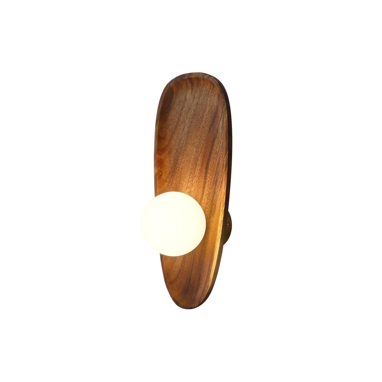 Merivane | Organische textuur glazen houten wandlamp