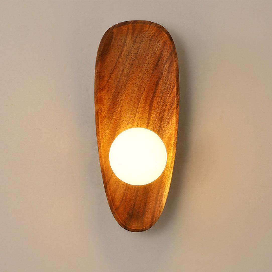 Merivane | Organische textuur glazen houten wandlamp