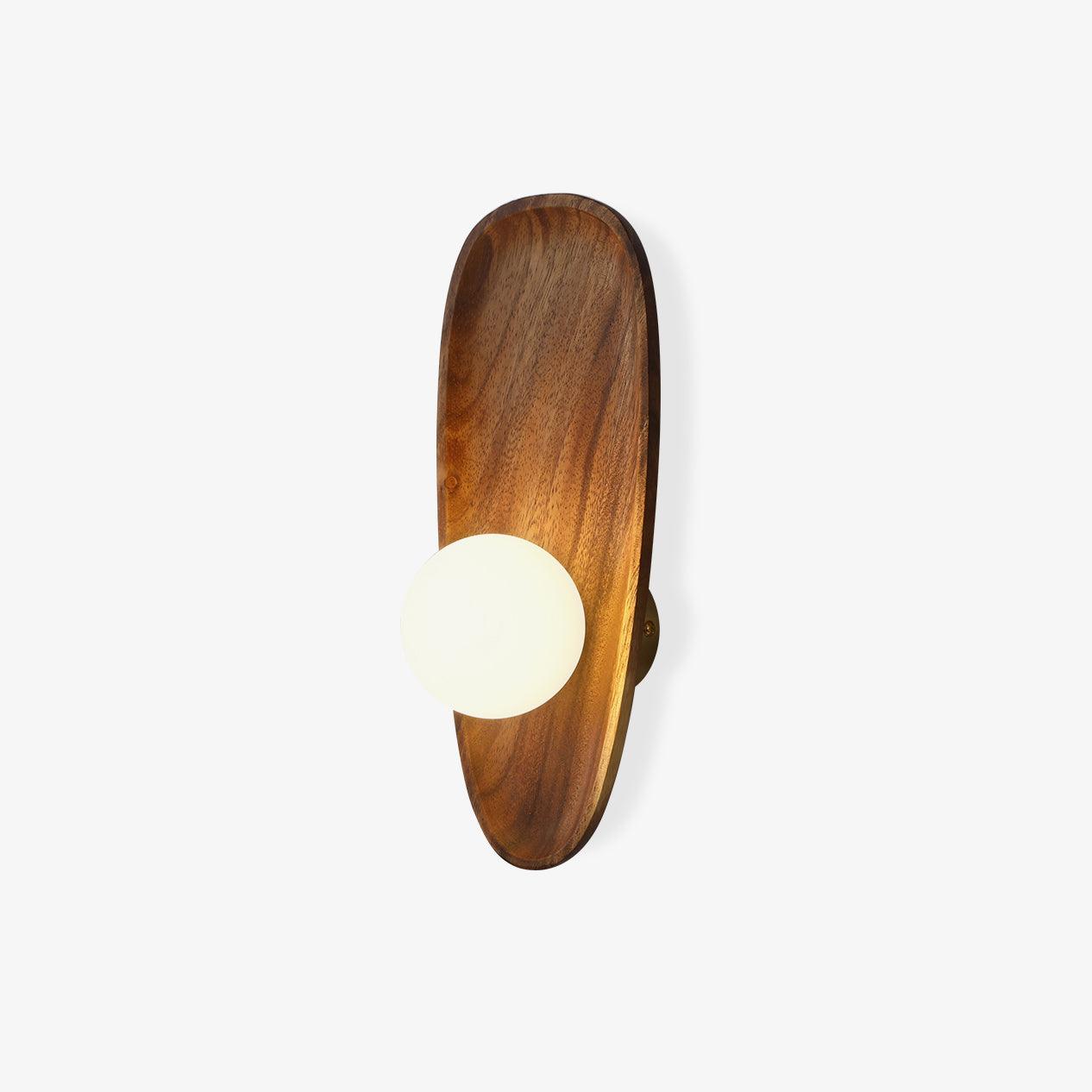 Merivane | Organische textuur glazen houten wandlamp