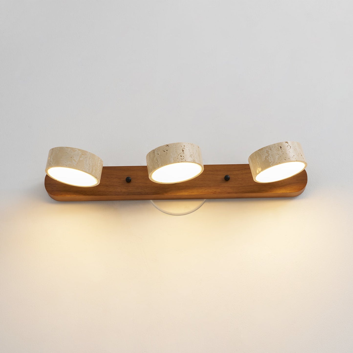 Nyxoris | Geometrische Gestructureerde Travertijn Make-up Wandlamp