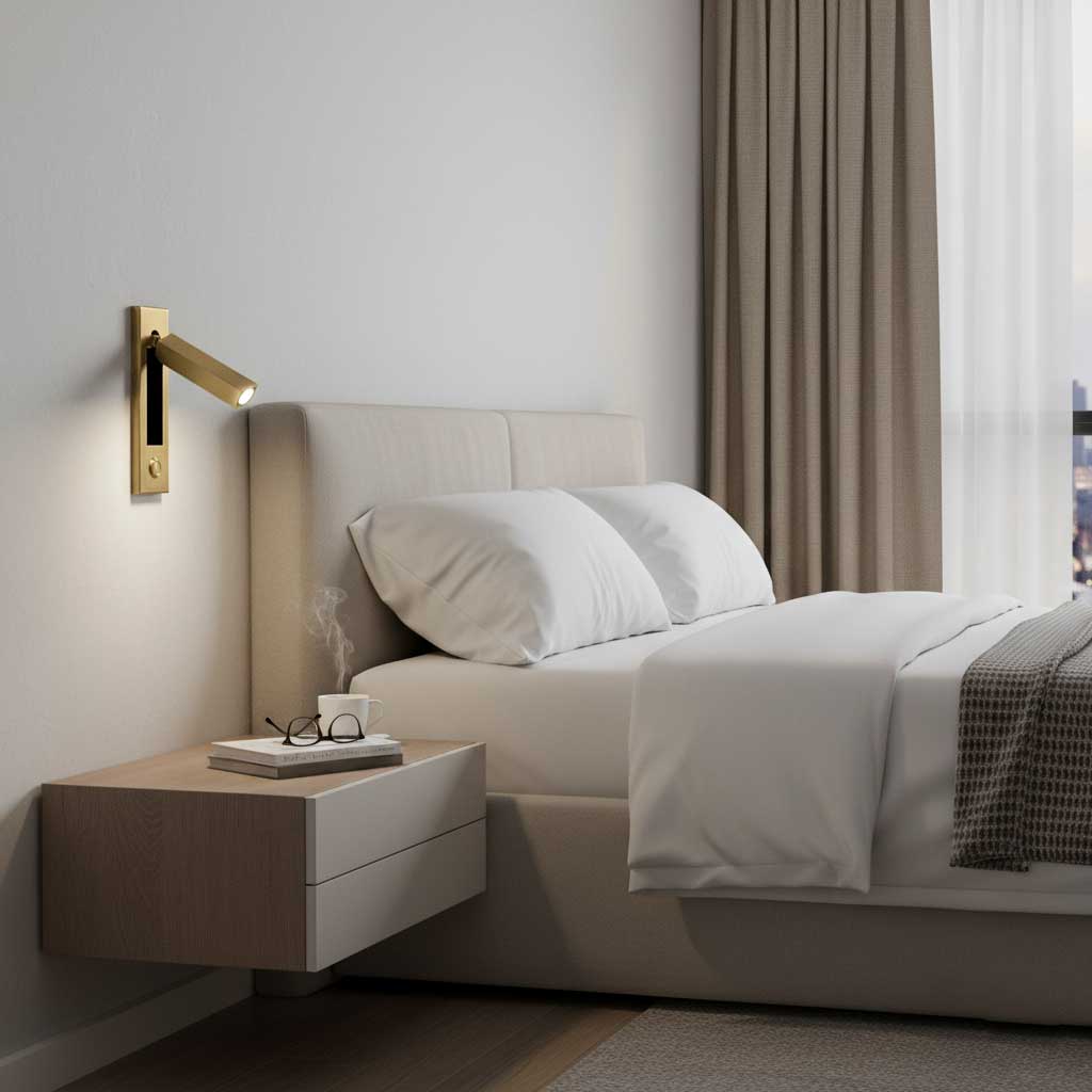 Vaelenor | Minimalistische Verborgen Uittrekbare Bedleeswandlamp
