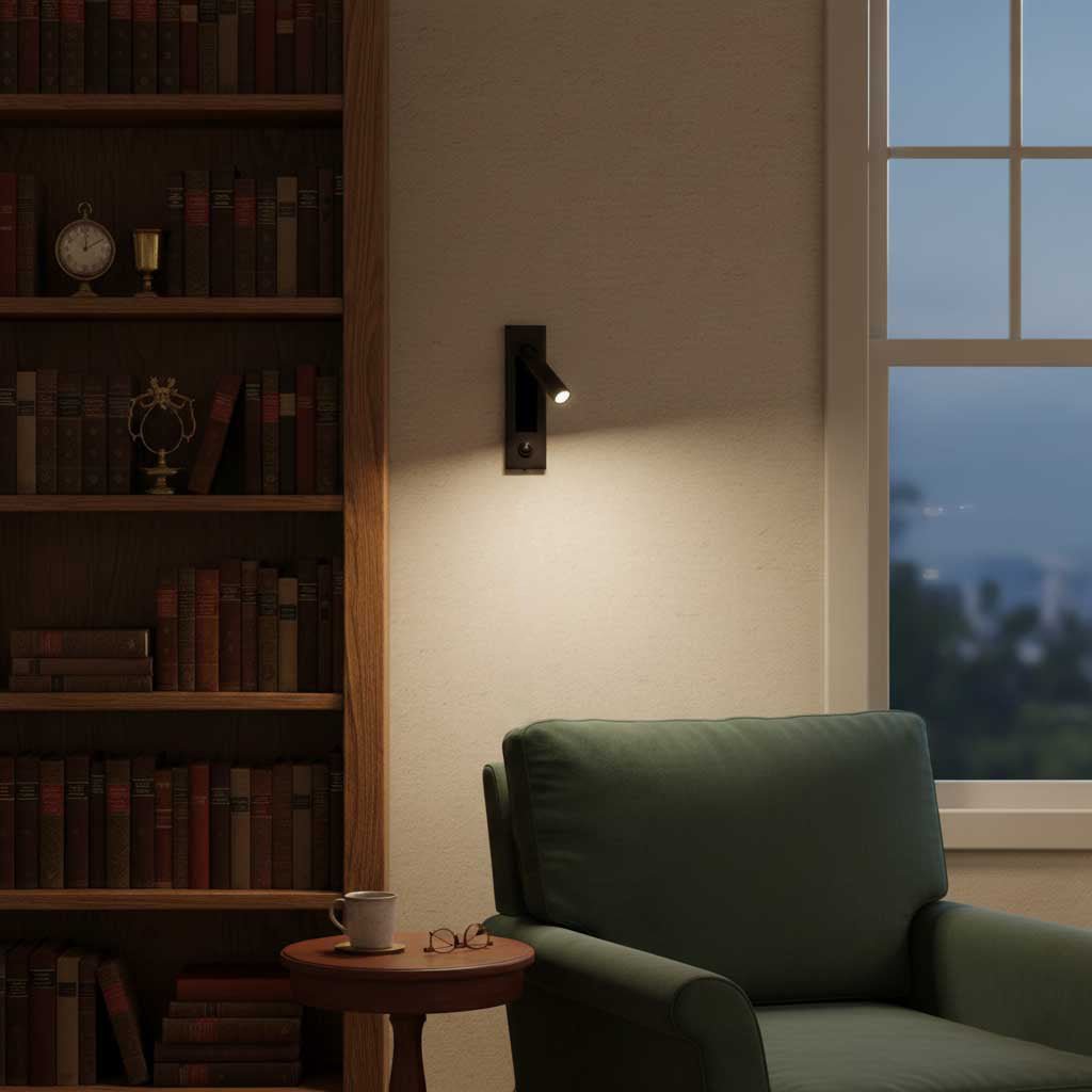 Vaelenor | Minimalistische Verborgen Uittrekbare Bedleeswandlamp