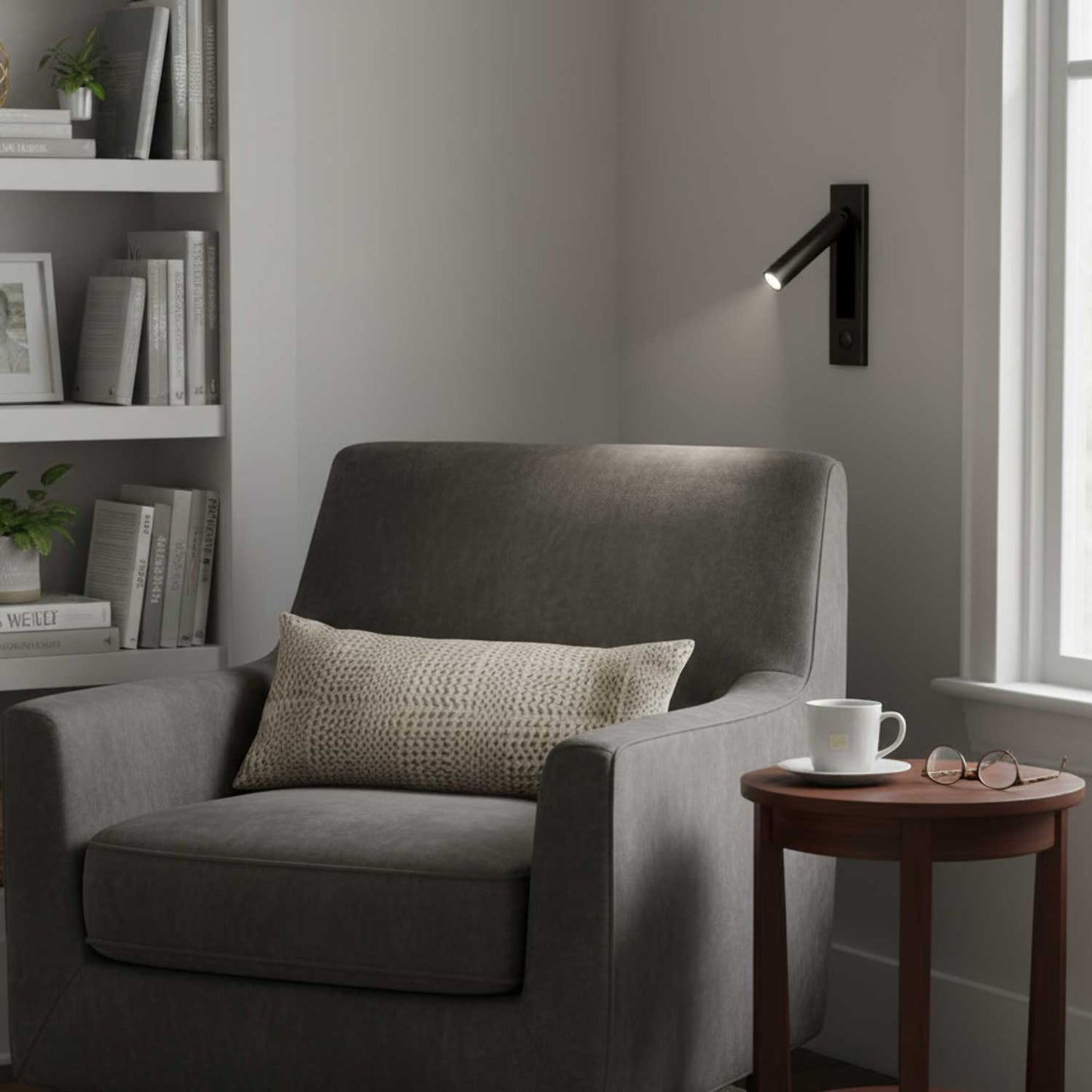 Vaelenor | Minimalistische Verborgen Uittrekbare Bedleeswandlamp