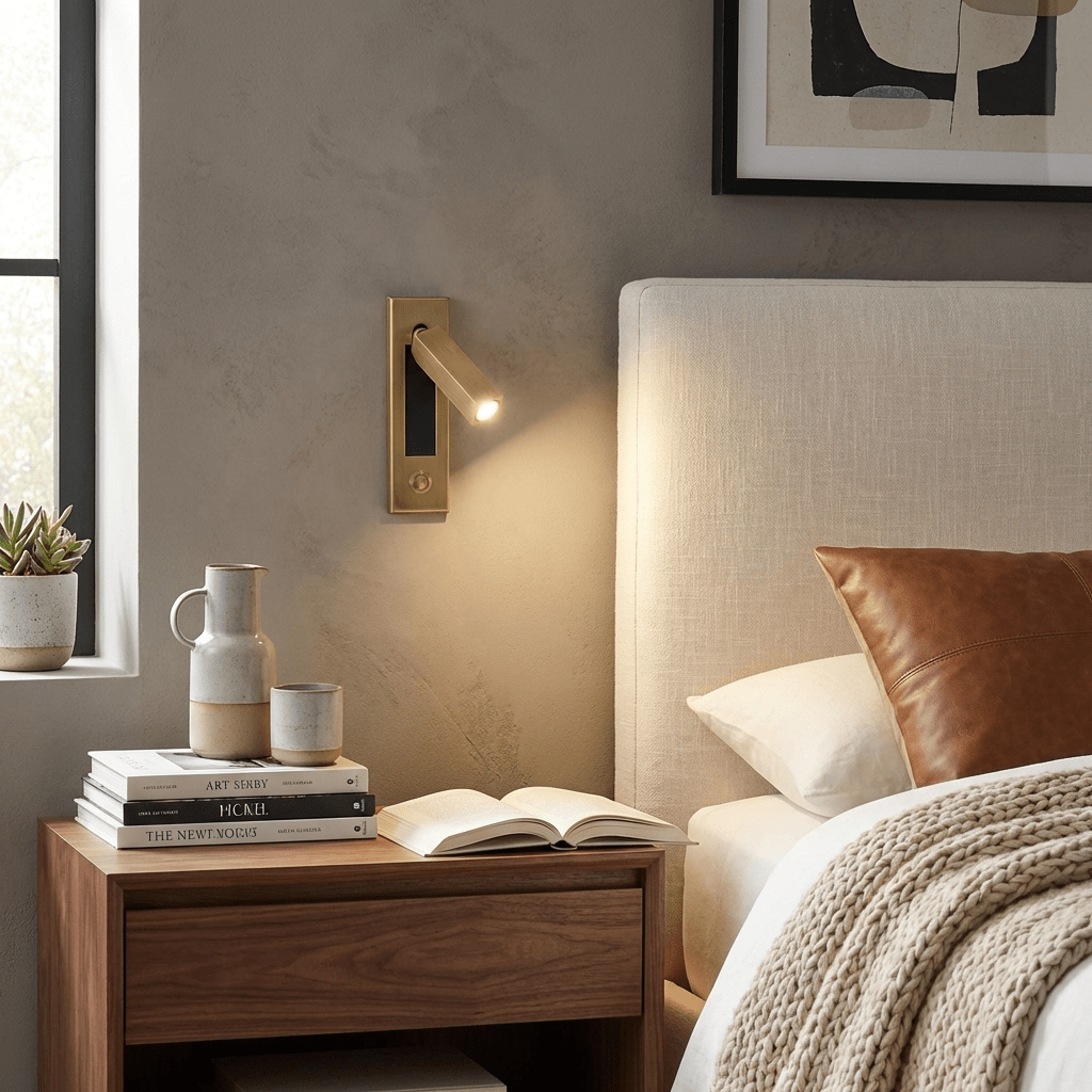 Vaelenor | Minimalistische Verborgen Uittrekbare Bedleeswandlamp