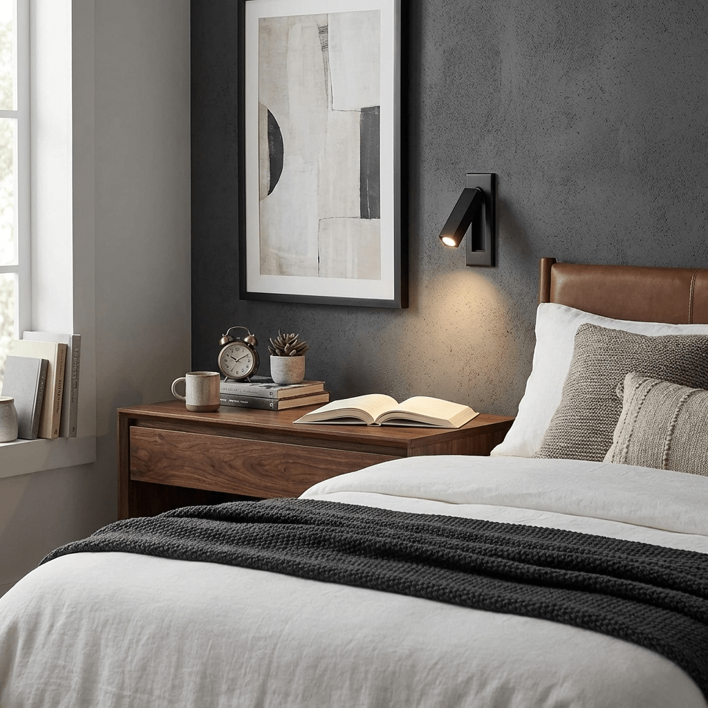 Vaelenor | Minimalistische Verborgen Uittrekbare Bedleeswandlamp