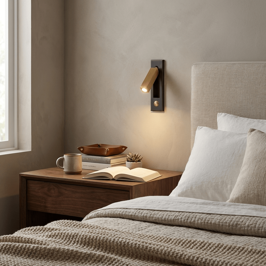 Vaelenor | Minimalistische Verborgen Uittrekbare Bedleeswandlamp