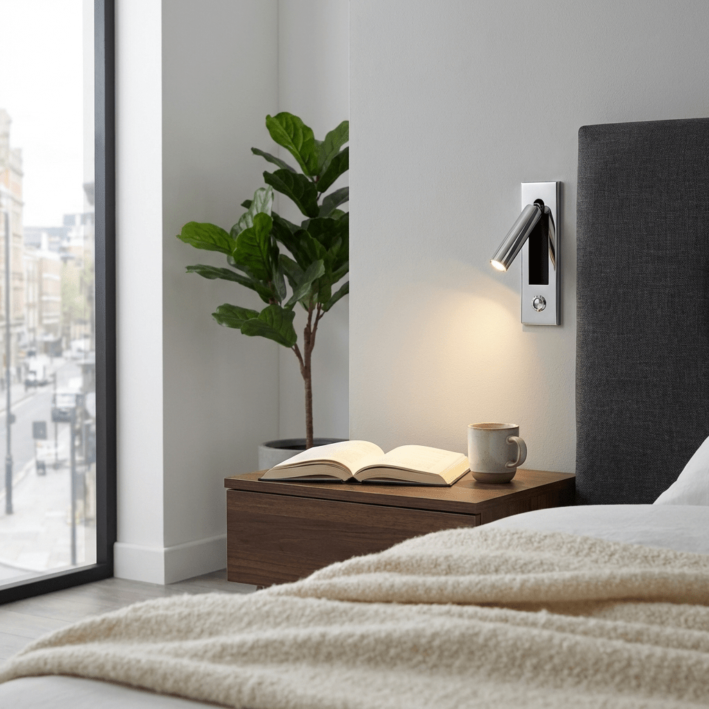 Vaelenor | Minimalistische Verborgen Uittrekbare Bedleeswandlamp