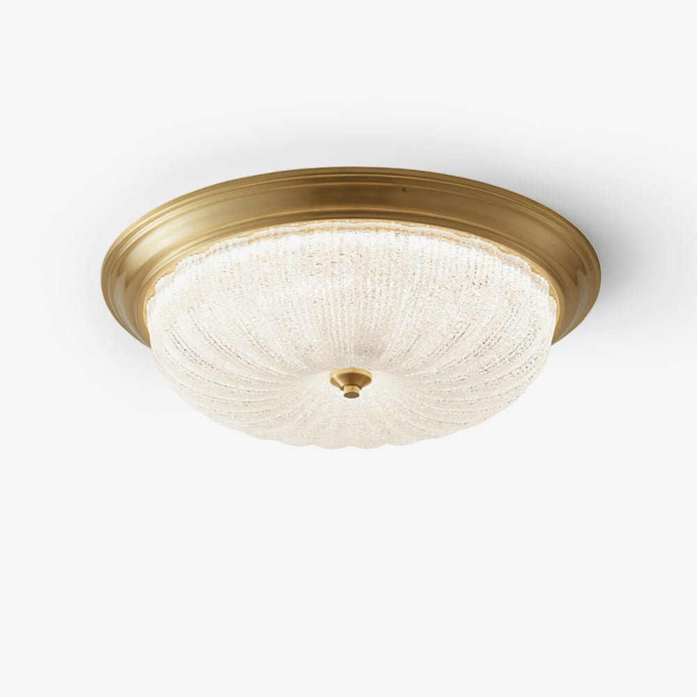 Elvore | Grote Ornamentele Frosted Glas Gewelfde Inbouw Plafondlamp