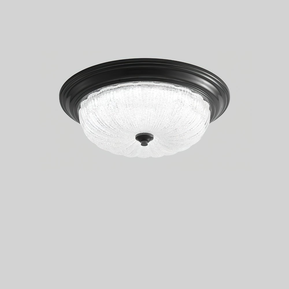Elvore | Grote Ornamentele Frosted Glas Gewelfde Inbouw Plafondlamp