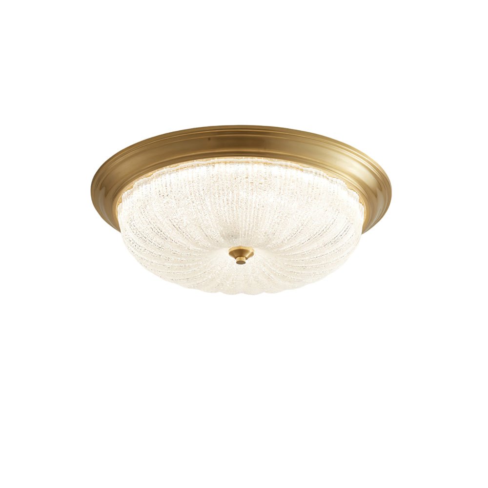 Elvore | Grote Ornamentele Frosted Glas Gewelfde Inbouw Plafondlamp