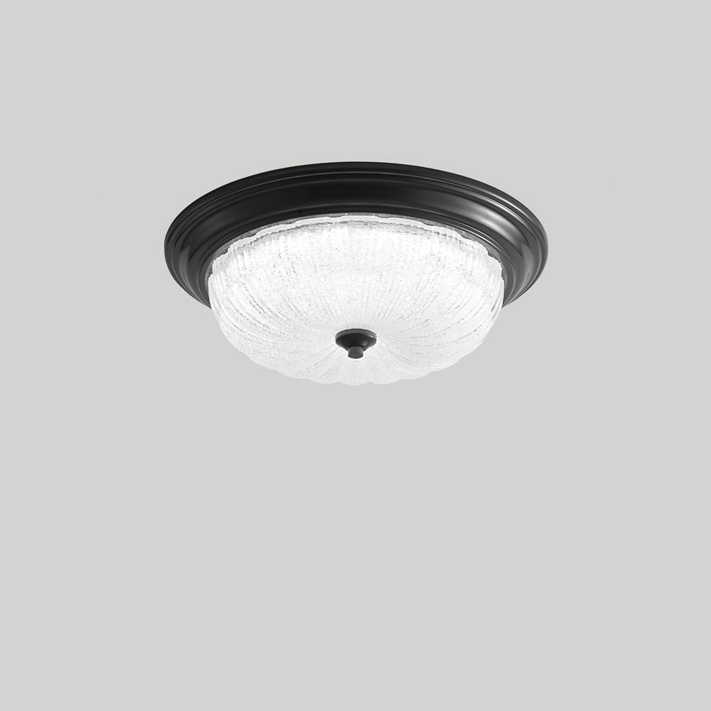 Elvore | Grote Ornamentele Frosted Glas Gewelfde Inbouw Plafondlamp