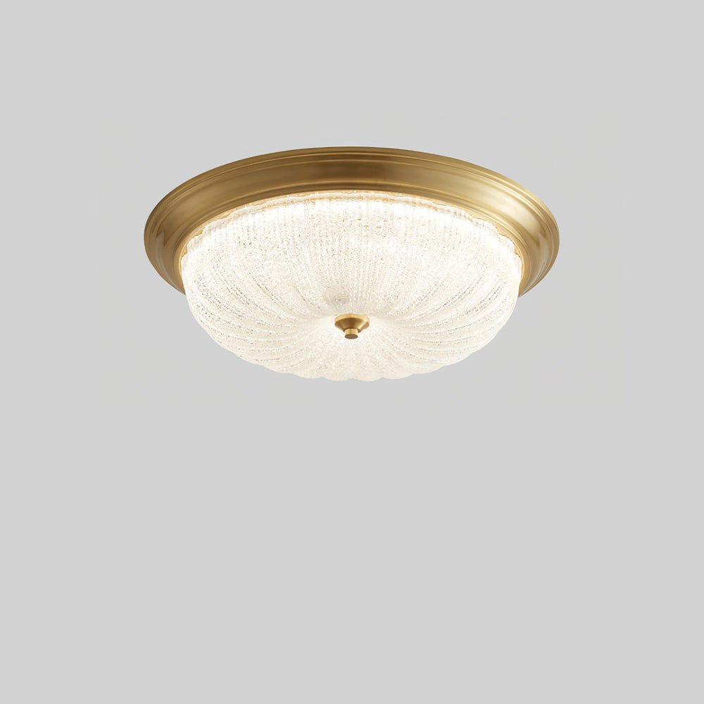 Elvore | Grote Ornamentele Frosted Glas Gewelfde Inbouw Plafondlamp