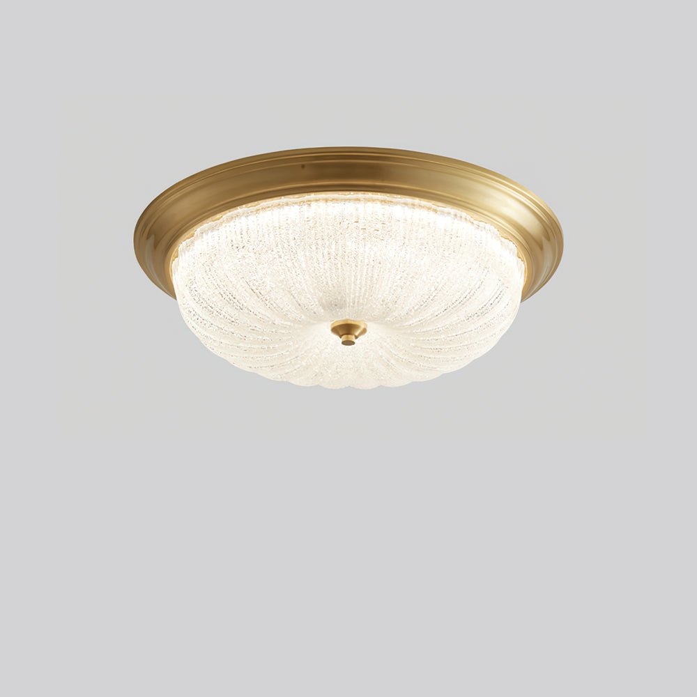 Elvore | Grote Ornamentele Frosted Glas Gewelfde Inbouw Plafondlamp
