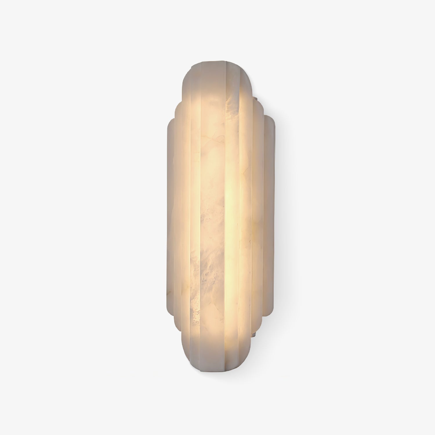 Aethelard | Art Deco Alabaster Pilaar Architectonische Wandlamp