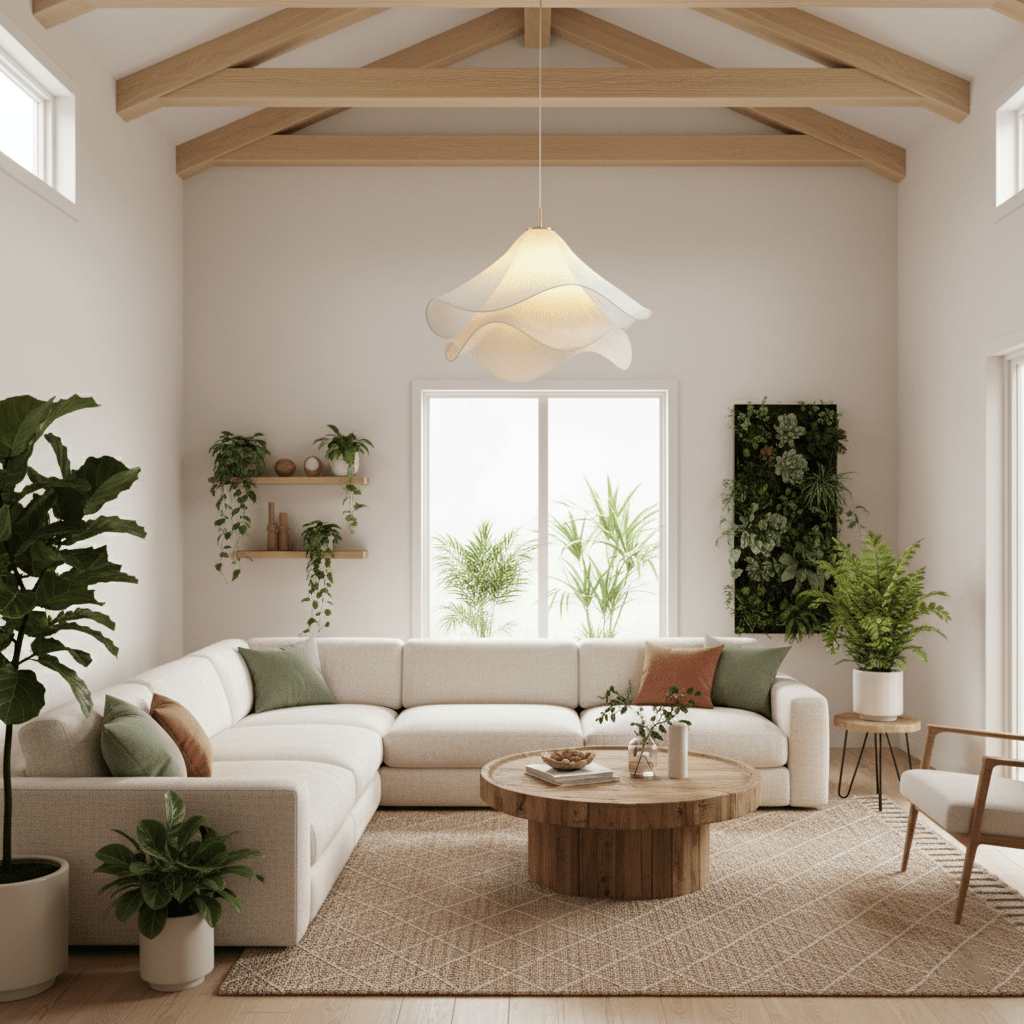 Corisande | Gelaagde Geplooide Stoffen Bloemen Hanglamp