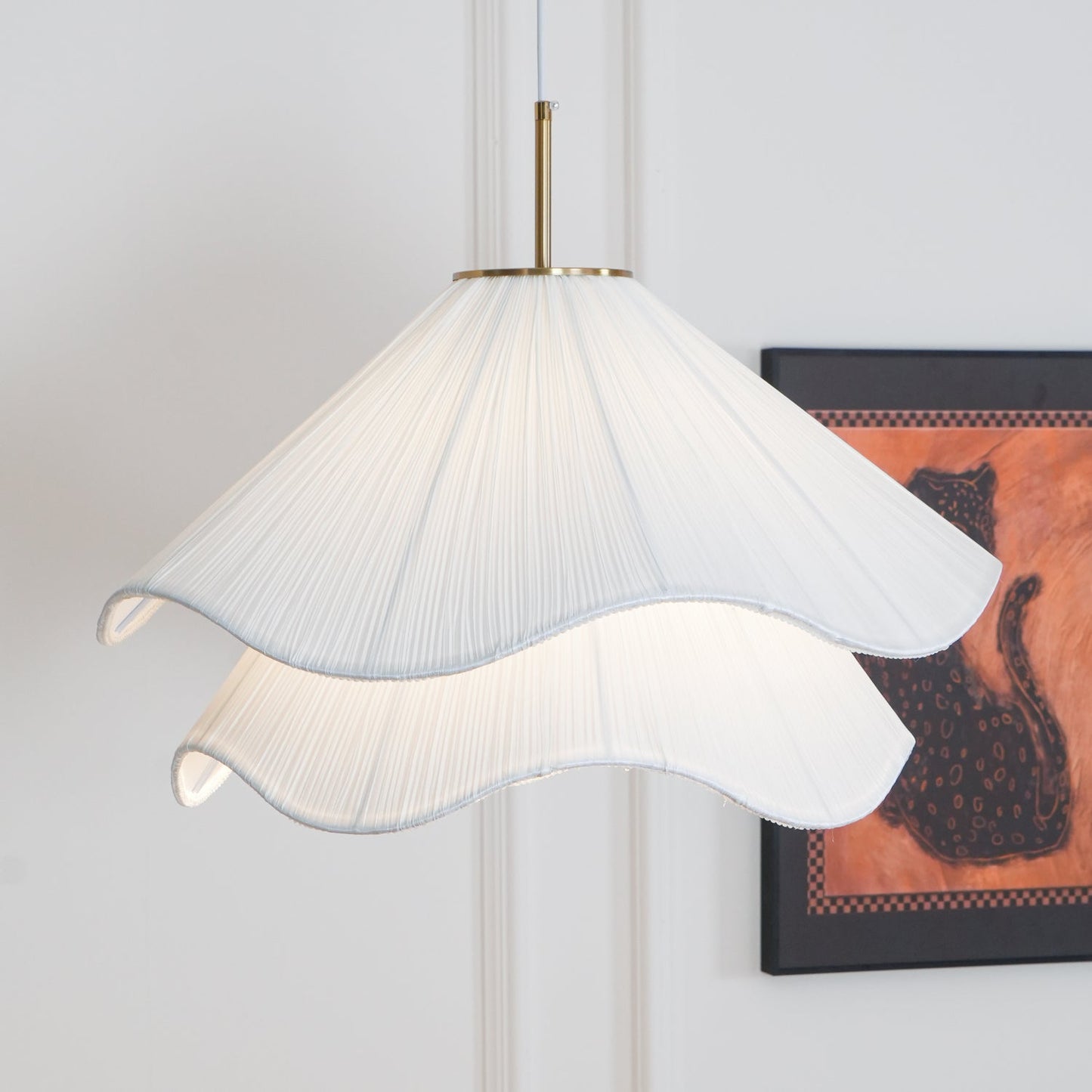 Corisande | Gelaagde Geplooide Stoffen Bloemen Hanglamp