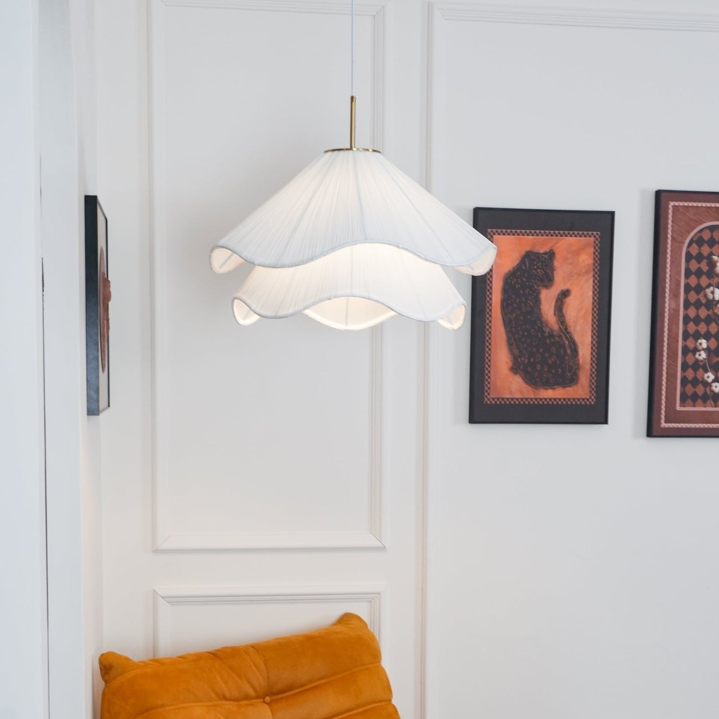 Corisande | Gelaagde Geplooide Stoffen Bloemen Hanglamp