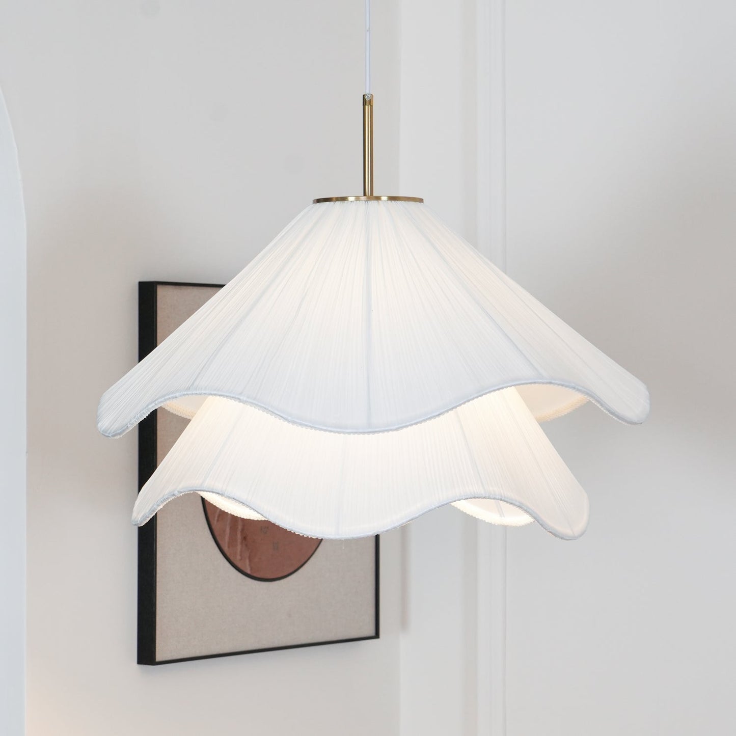 Corisande | Gelaagde Geplooide Stoffen Bloemen Hanglamp