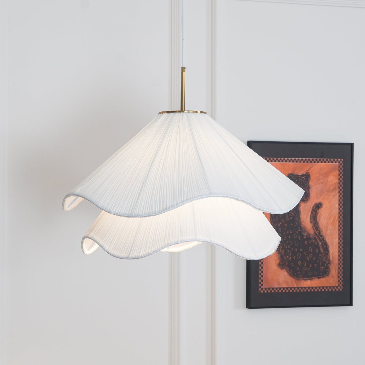 Corisande | Gelaagde Geplooide Stoffen Bloemen Hanglamp