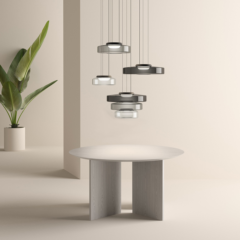 Ambera | Strakke Translucente Laagglas Hanglamp