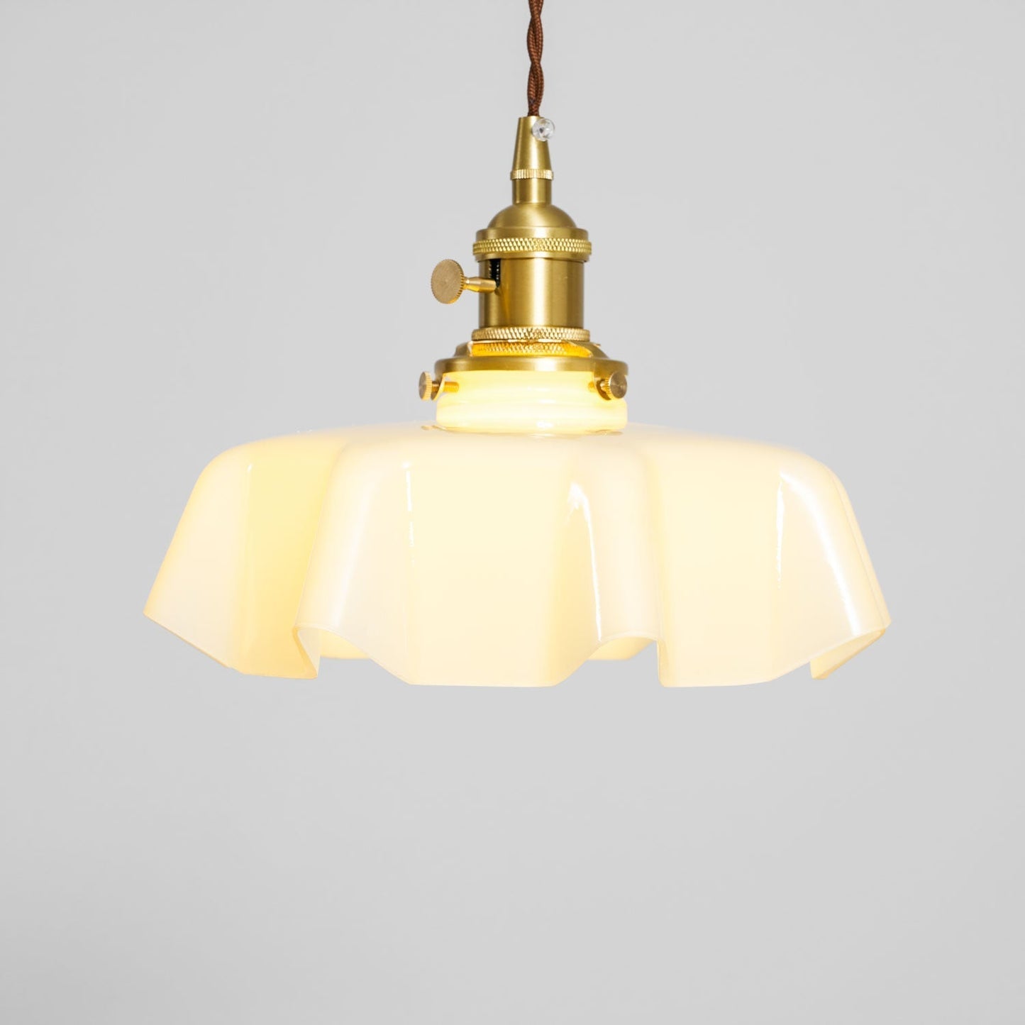 Kelvarna | Vintage Geplooide Glazen Fluted Hanglamp