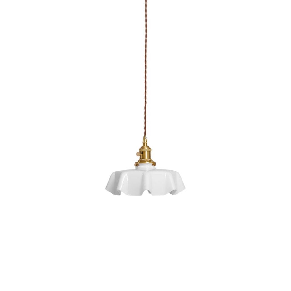 Kelvarna | Vintage Geplooide Glazen Fluted Hanglamp