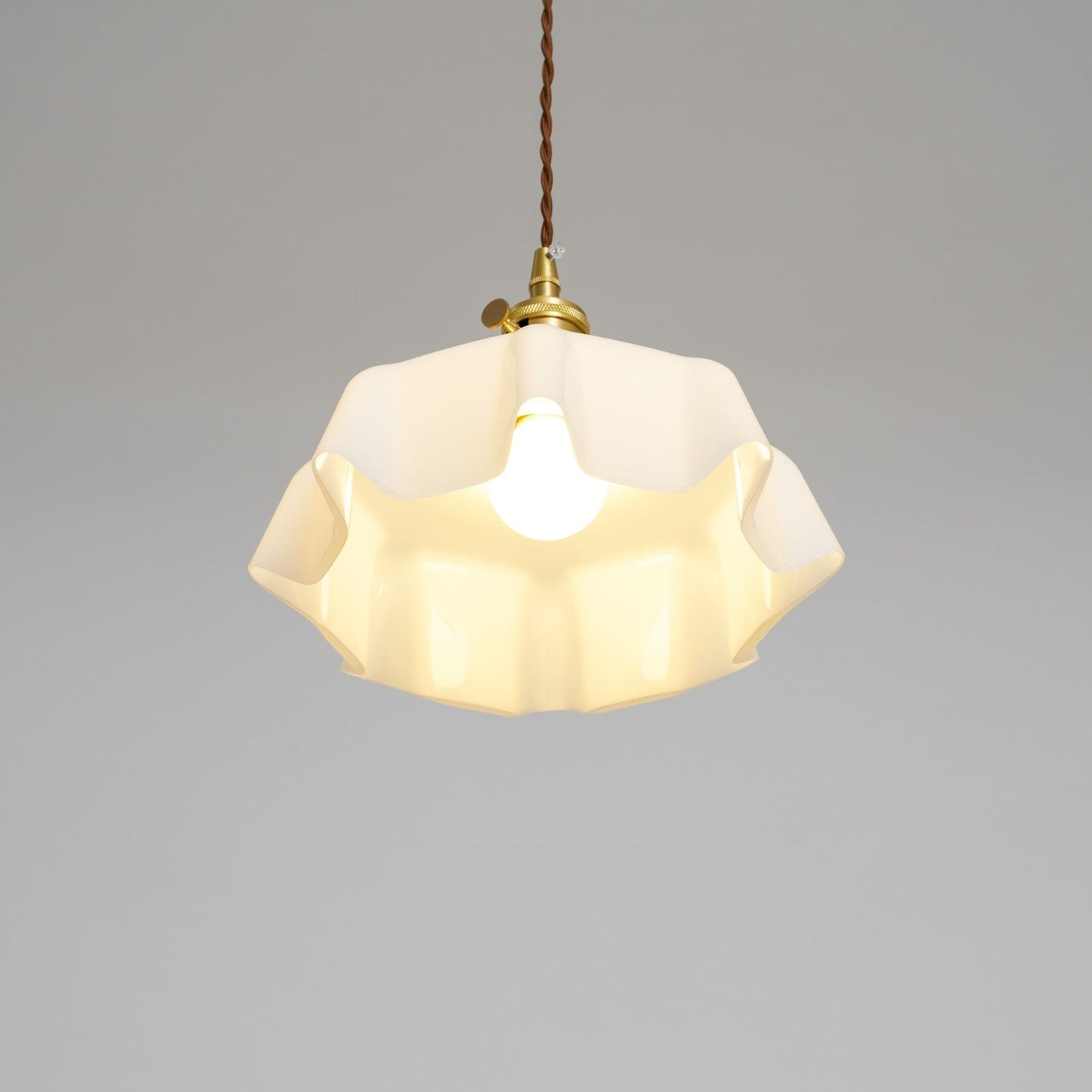Kelvarna | Vintage Geplooide Glazen Fluted Hanglamp