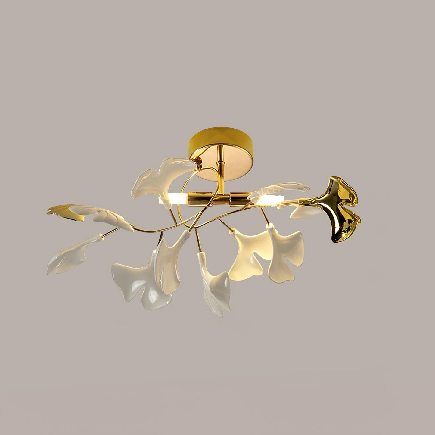 Zephryon | Botanische keramische bladcluster plafondlamp