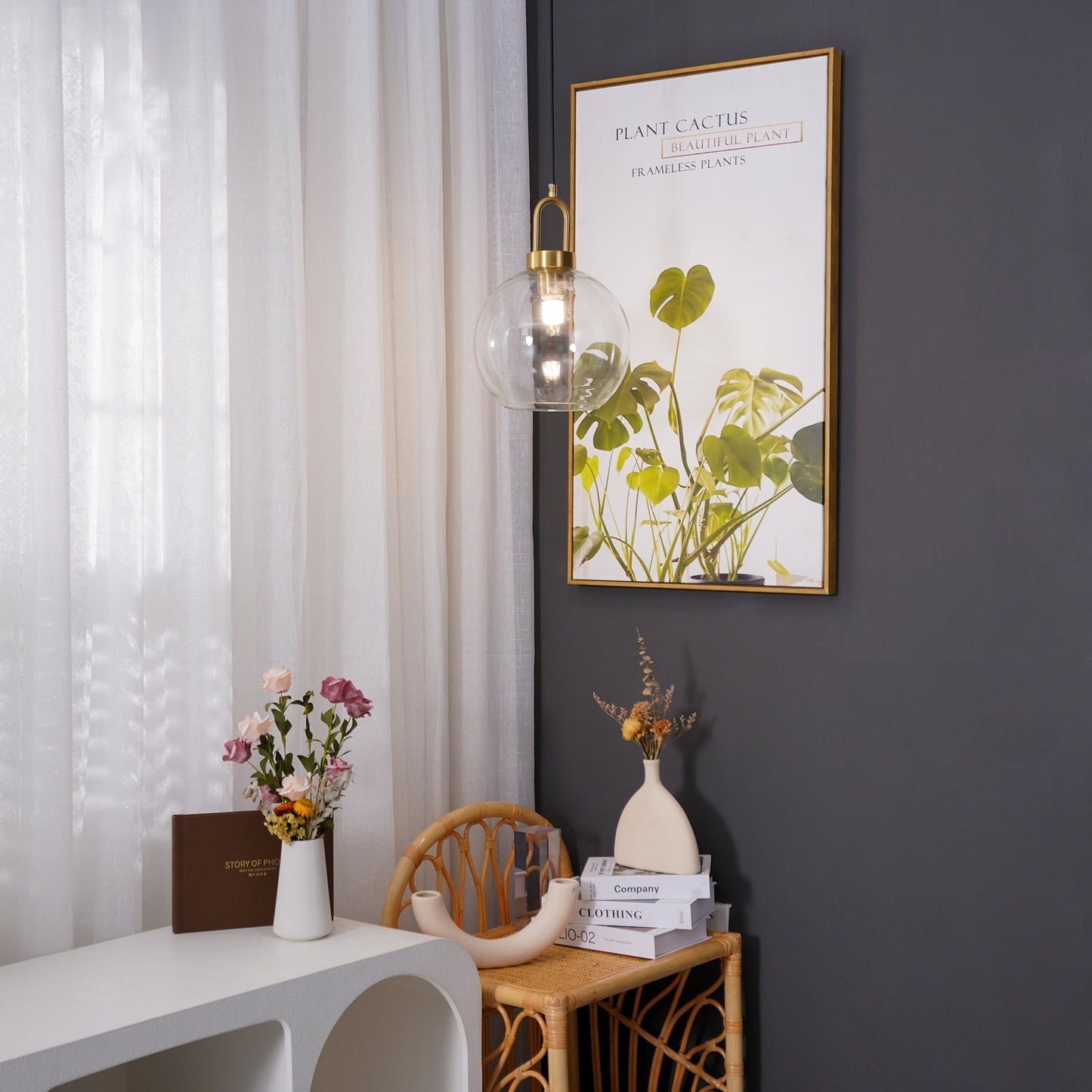 Kyntara | Hedendaagse Asymmetrische Elliptische Glazen Hanglamp