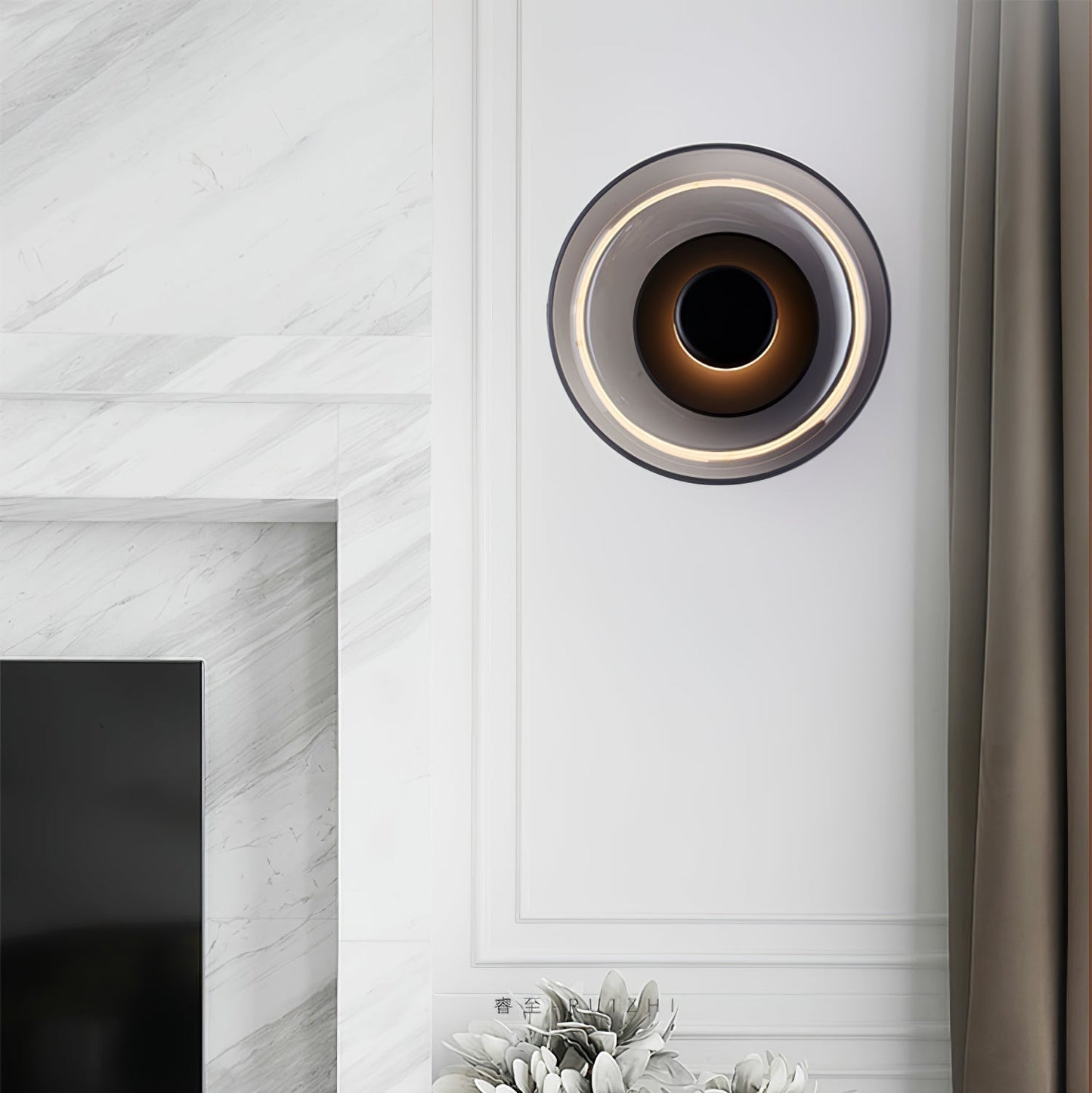 Luvia | Noordse Geribbelde Glazen Art Deco Wandlamp
