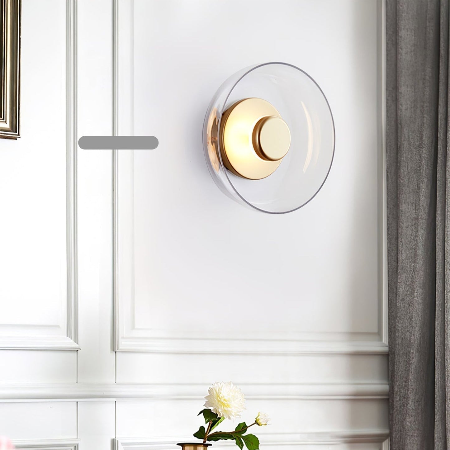 Luvia | Noordse Geribbelde Glazen Art Deco Wandlamp
