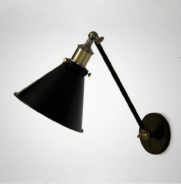 Zandroma | Vintage koepelvormige stalen verstelbare wandlamp