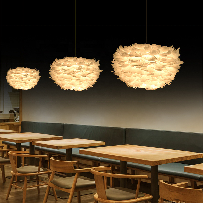 Zenthori | Boheemse Silhouet Zachte Pluim Gevederde Noordse Hanglamp