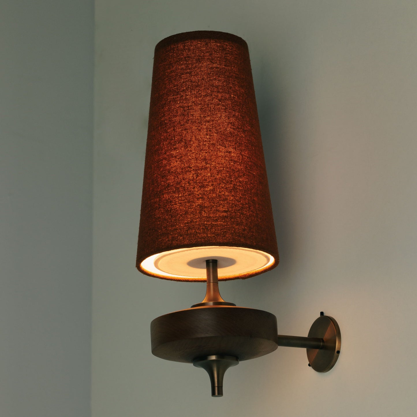 Alavari | Antiek Messing Geplooide Silhouet Stoffen Wandlamp