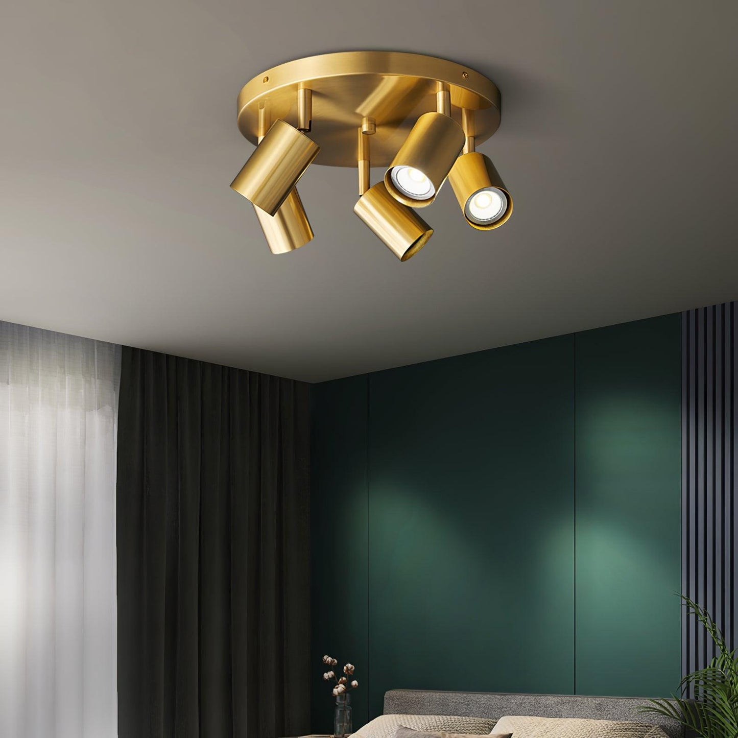 Kelspron | Ton silhouet rustieke geometrie multi-licht spot plafondlamp