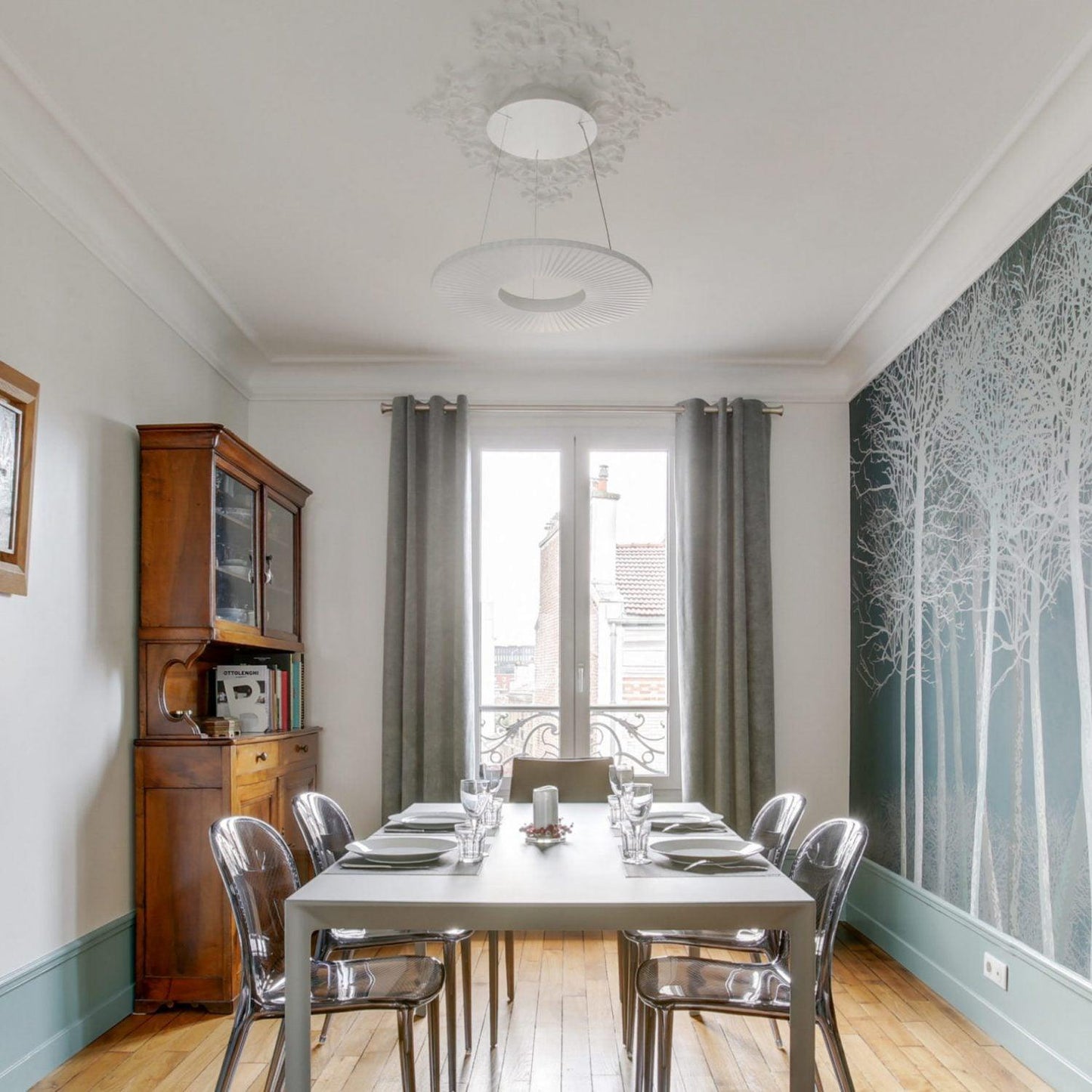 Elvandar | Geplooide Stof Architectonische Drijvende Hanglamp