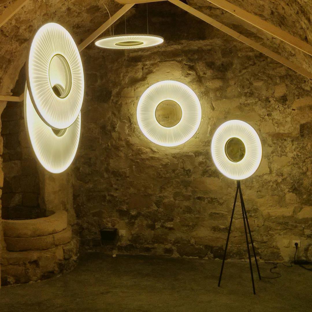 Elvandar | Geplooide Stof Architectonische Drijvende Hanglamp