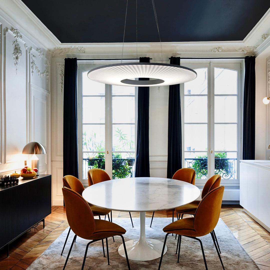 Elvandar | Geplooide Stof Architectonische Drijvende Hanglamp