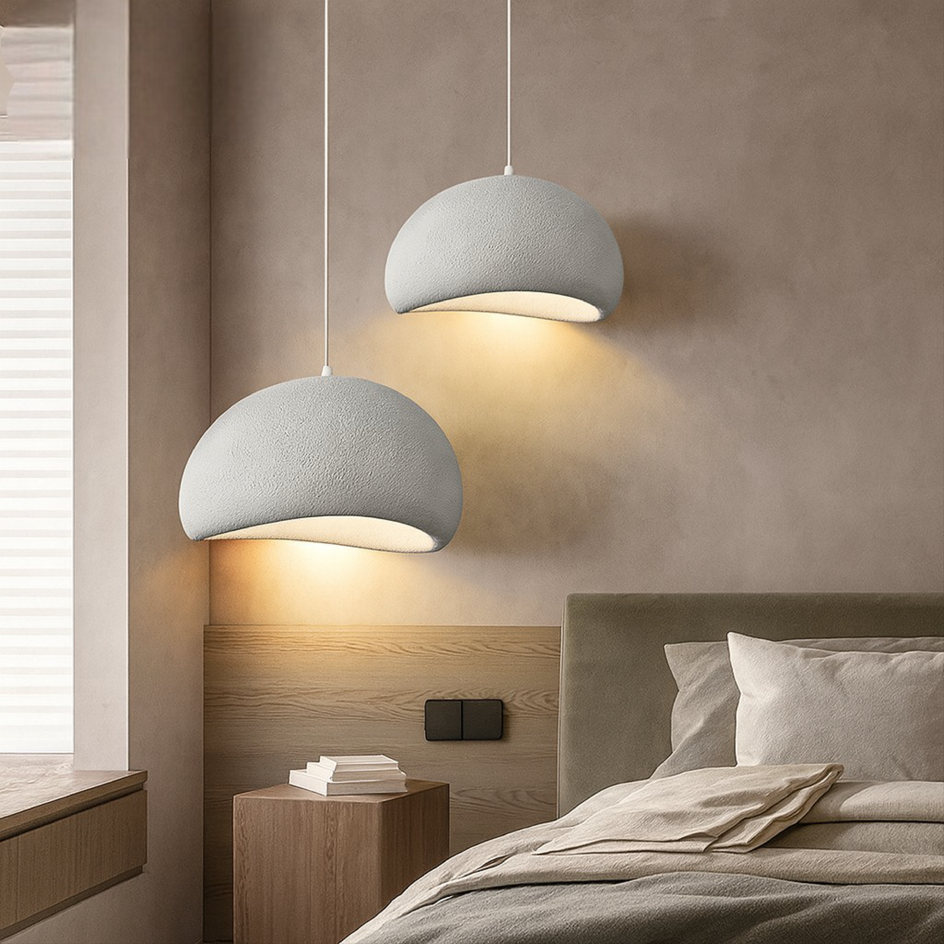 Serena | Minimalistische Japandi Stijl Koepel Hanglamp