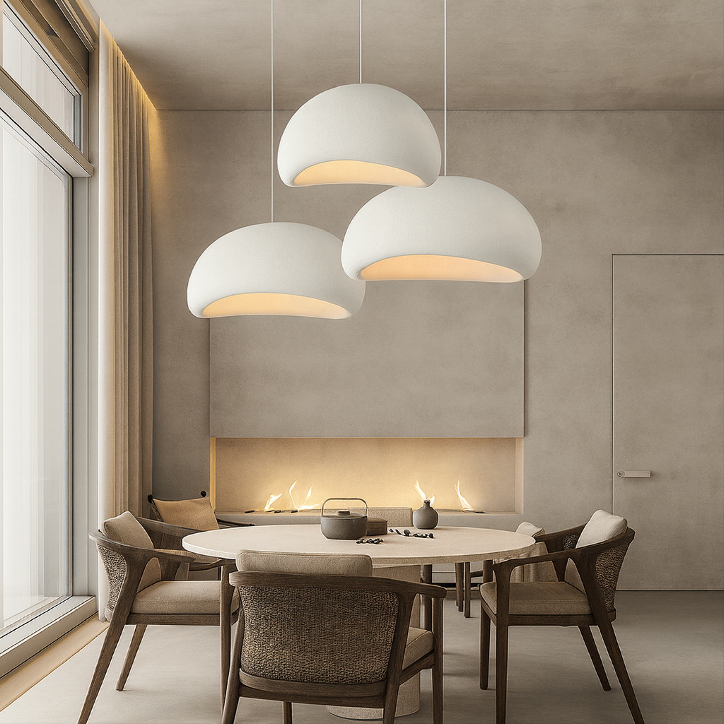 Serena | Minimalistische Japandi Stijl Koepel Hanglamp