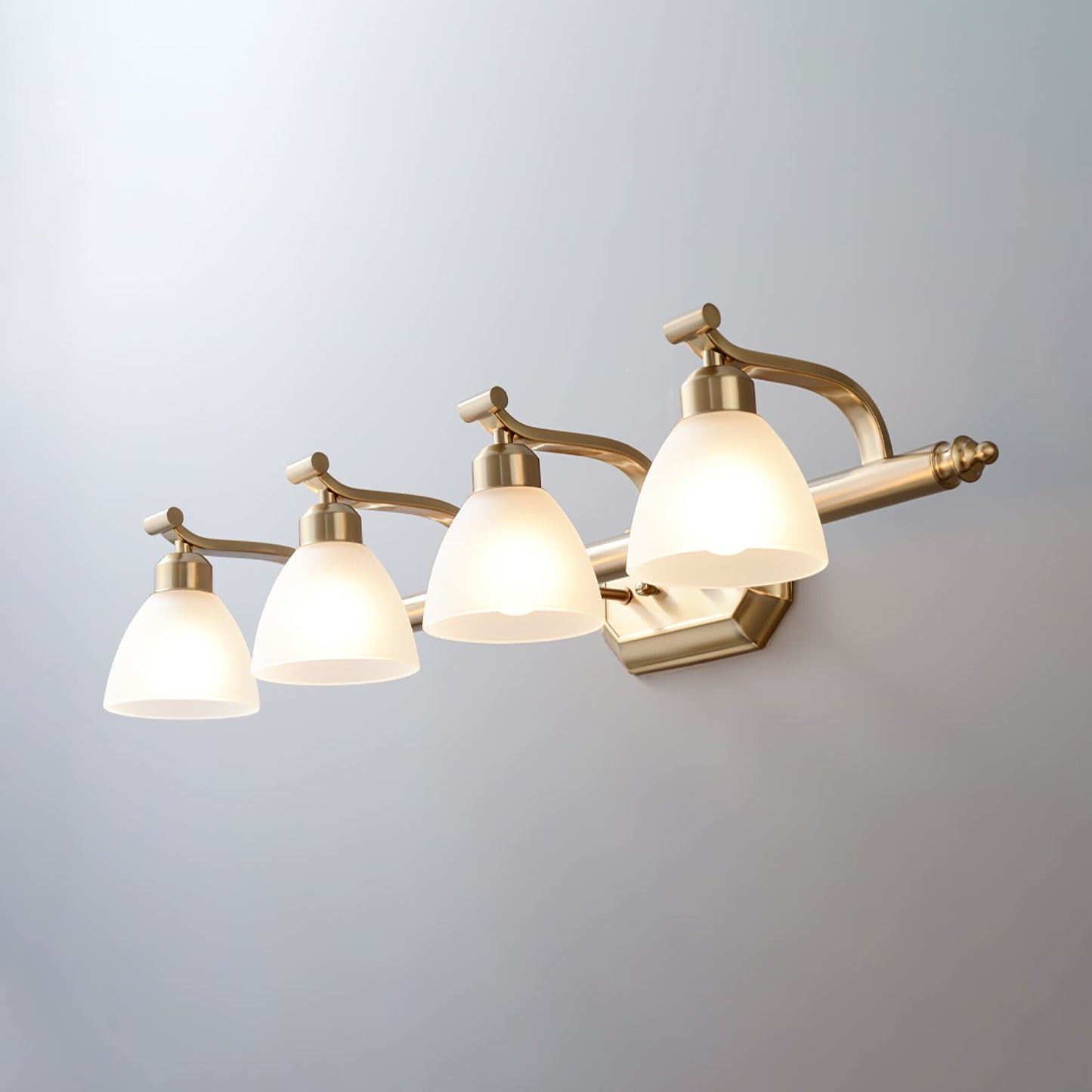 Luvidior | Gegraveerd Ribbelglas Boogvorm Luxe Wandlamp