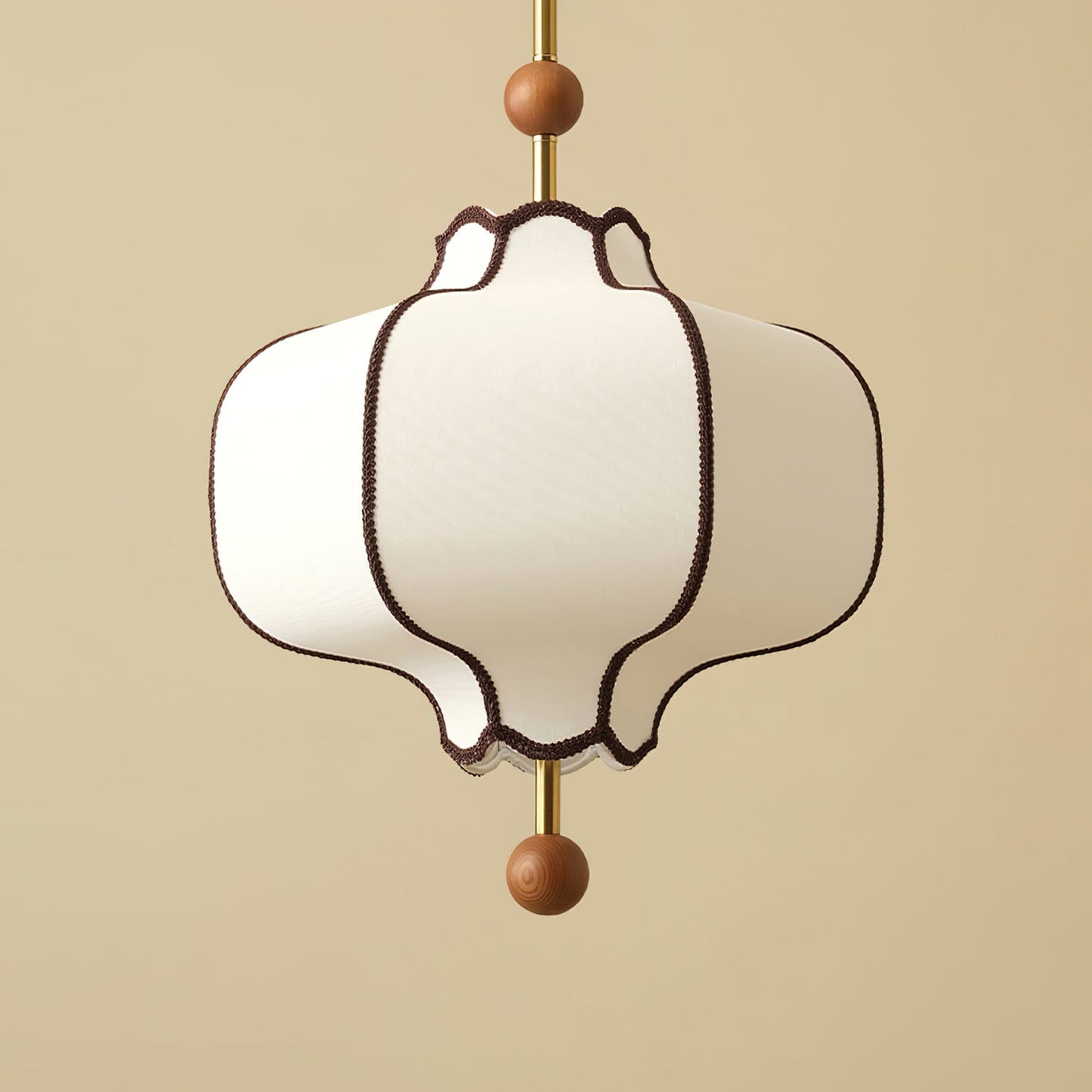 Kendrovy | Geribbelde Stoffen Lantaarn Silhouet Plafond Hanglamp