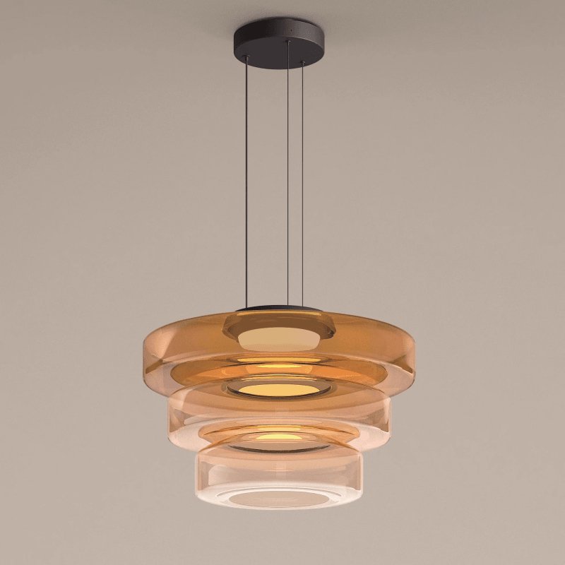 Kyntalor | Gelaagde Cirkelvormige Artistieke Glazen Hanglamp