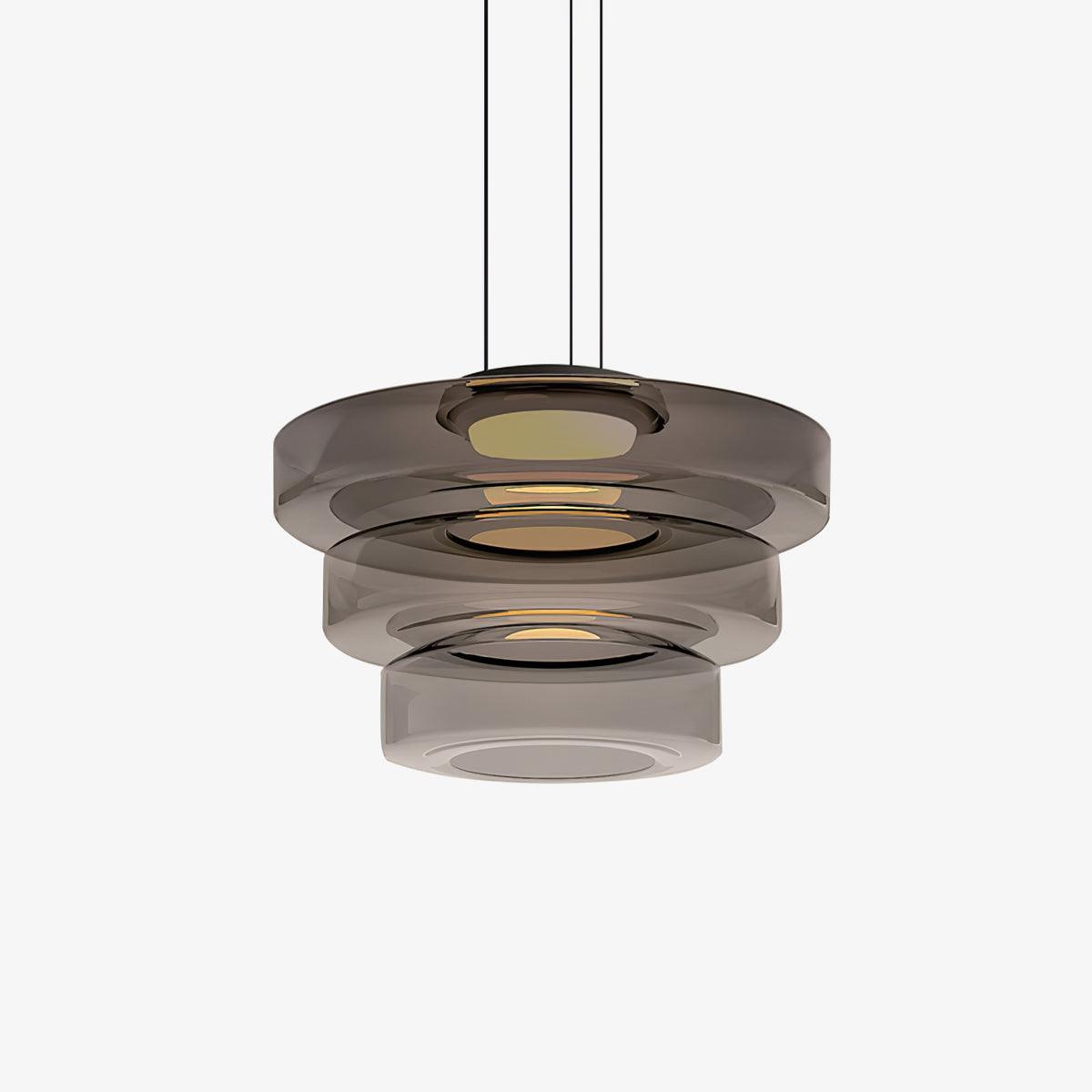 Kyntalor | Gelaagde Cirkelvormige Artistieke Glazen Hanglamp