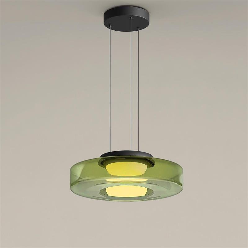 Kyntalor | Gelaagde Cirkelvormige Artistieke Glazen Hanglamp