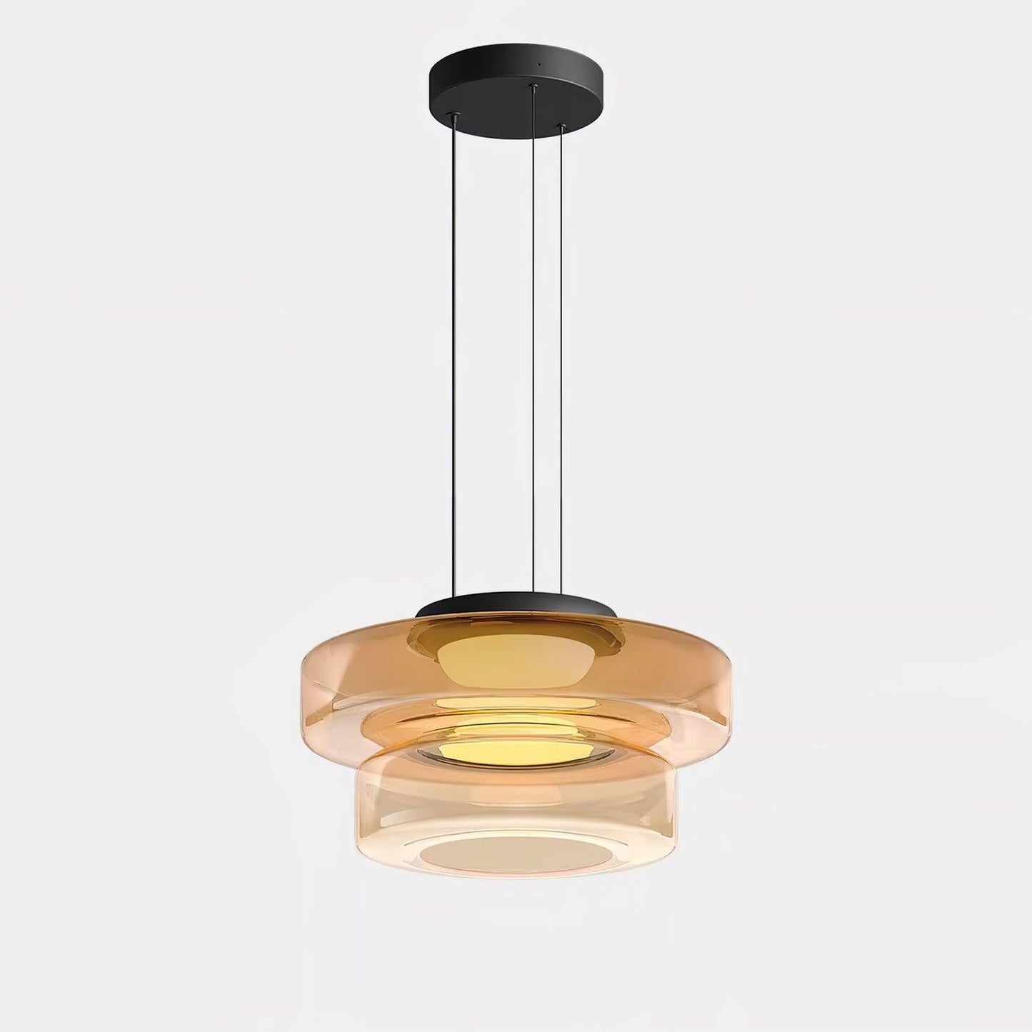 Kyntalor | Gelaagde Cirkelvormige Artistieke Glazen Hanglamp