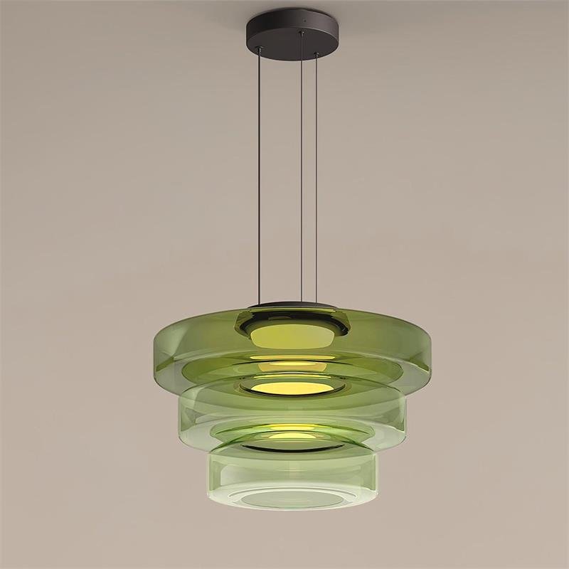 Kyntalor | Gelaagde Cirkelvormige Artistieke Glazen Hanglamp