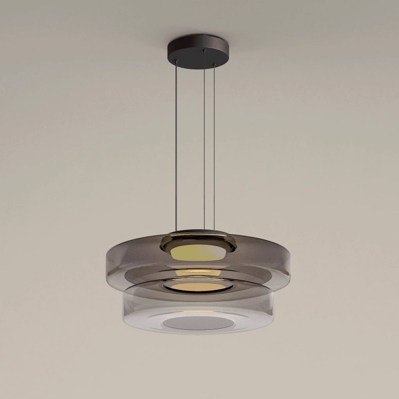 Kyntalor | Gelaagde Cirkelvormige Artistieke Glazen Hanglamp