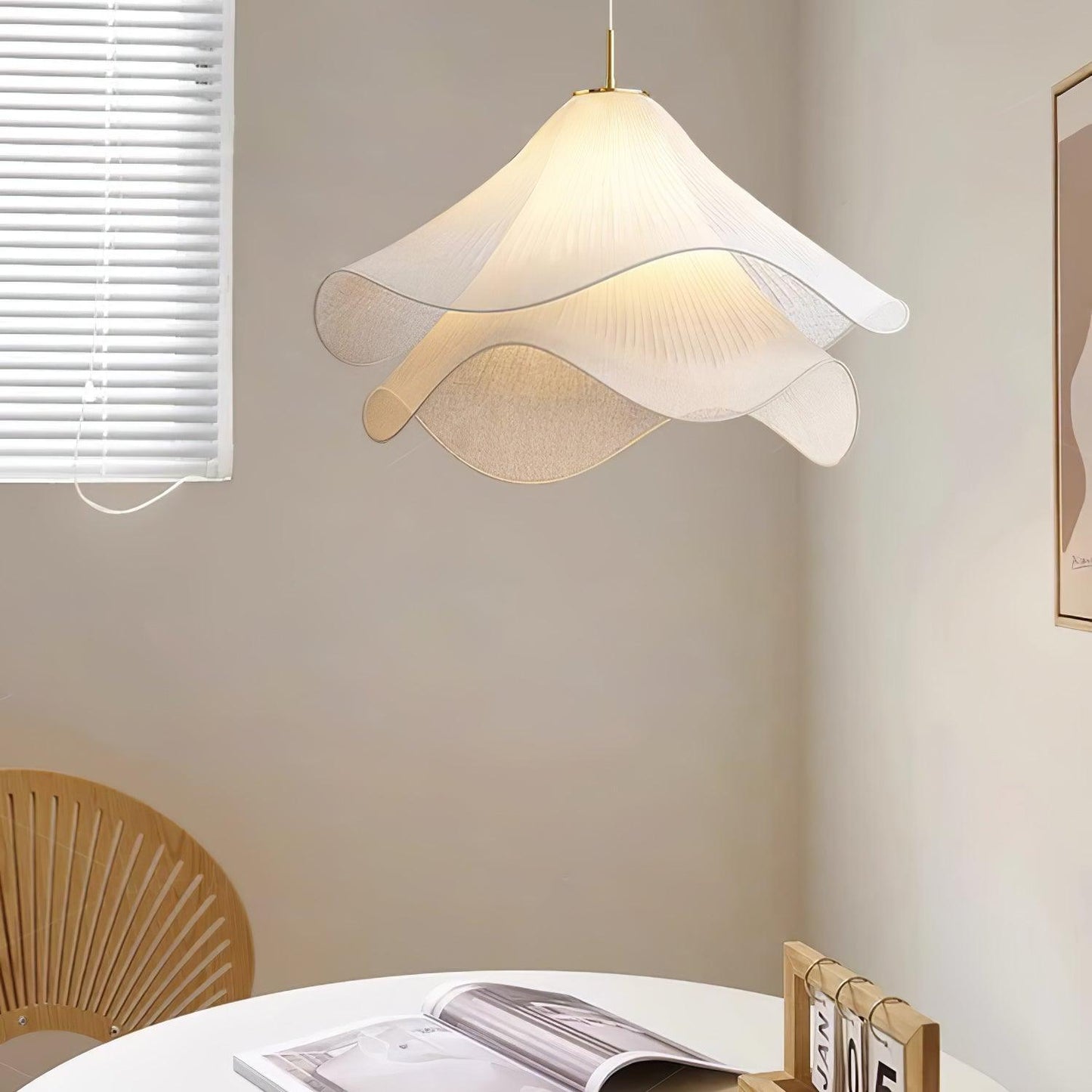 Corisande | Gelaagde Geplooide Stoffen Bloemen Hanglamp