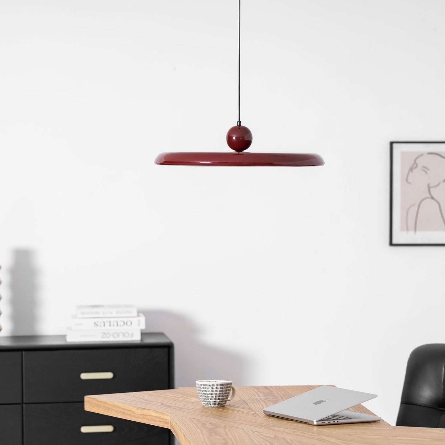 Belvador | Geometrische cirkelvormige silhouet zwevende hanglamp